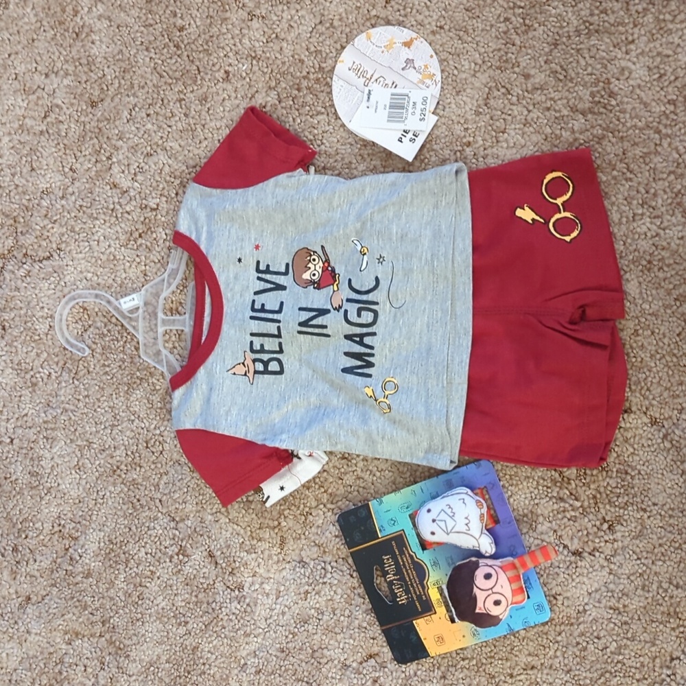 Harry Potter Themed Toddler Outfit And Wrist Rattles